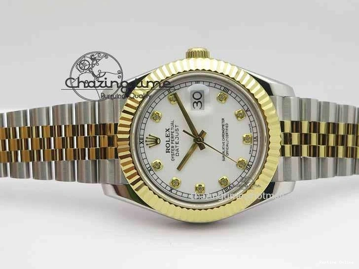 0228 DateJust II 41mm SS YG BP Maker Best Edition White Diam Dial On Jubilee Bracelet A ModernLook 3663